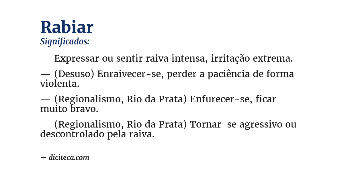 Significado de rabiar
