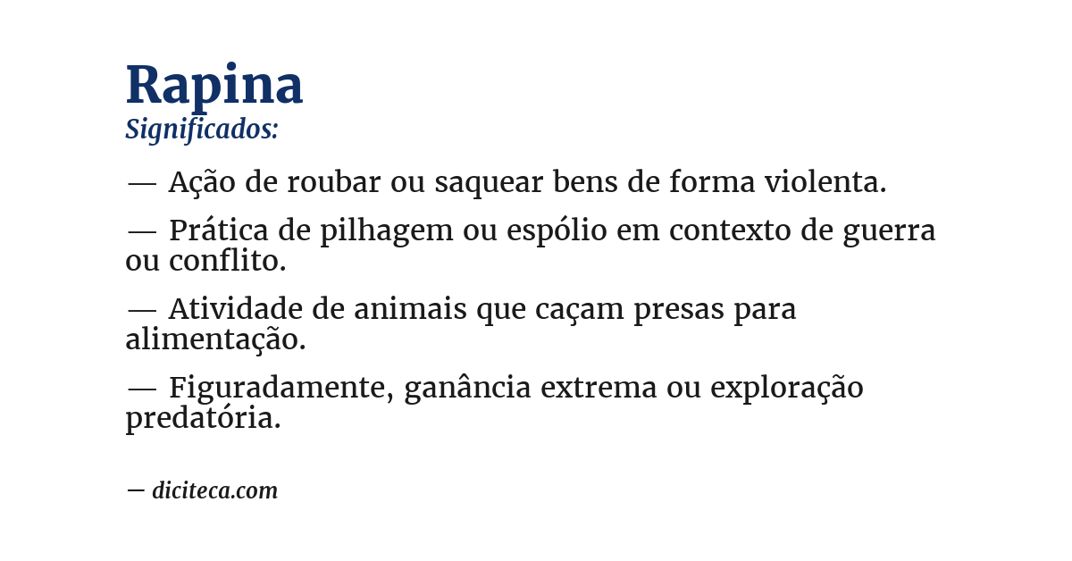 Significado de rapina