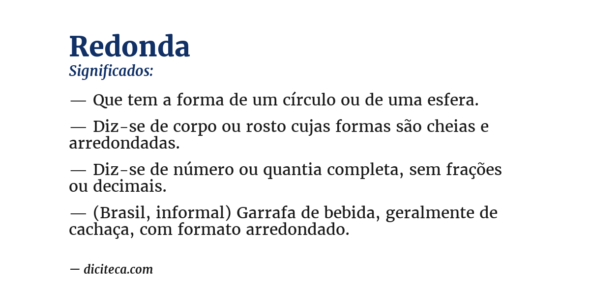 Significado de redonda