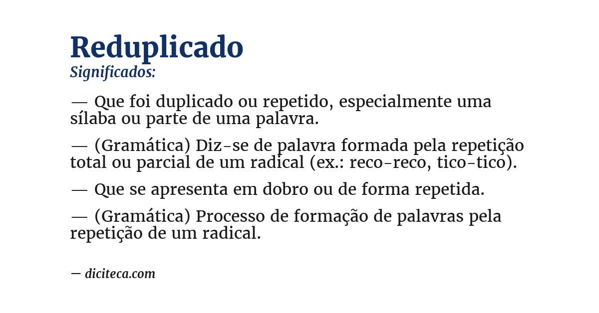 Significado de reduplicado