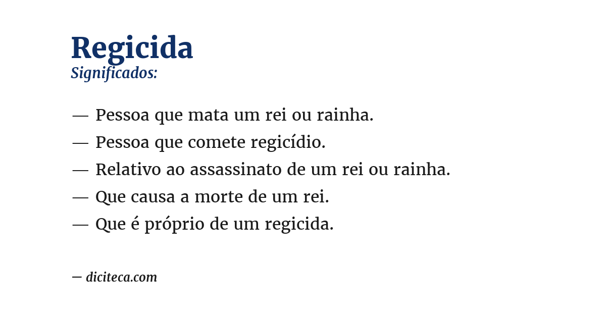 Significado de regicida