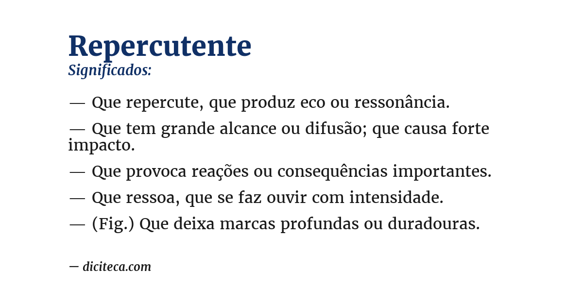Significado de repercutente