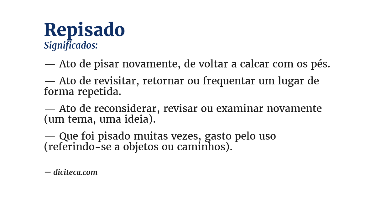 Significado de repisado