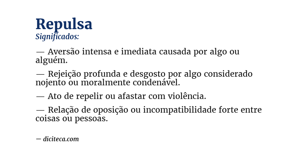 Significado de repulsa