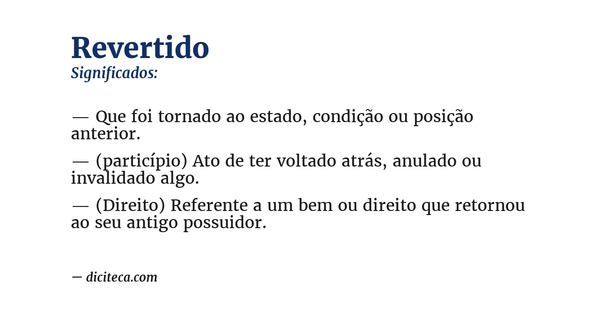 Significado de revertido