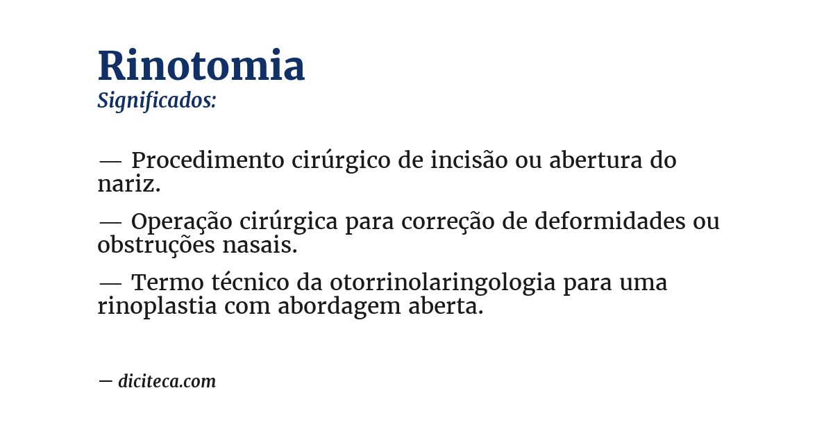 Significado de rinotomia
