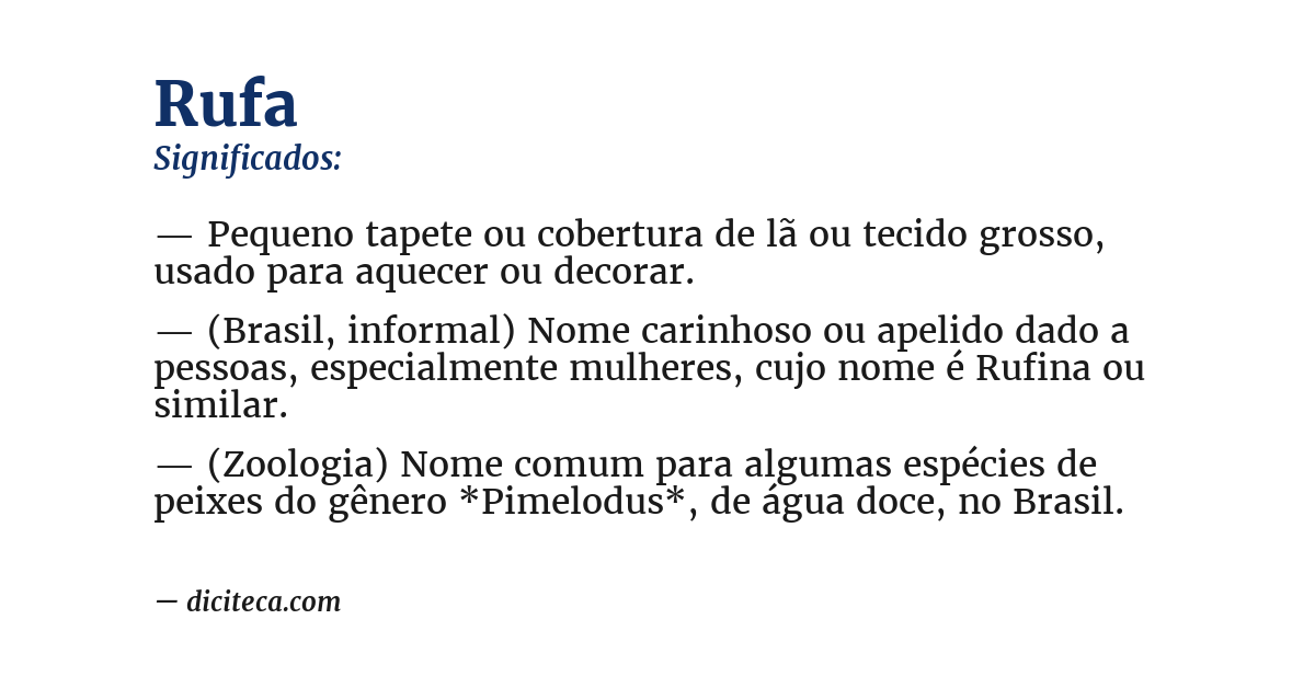 Significado de rufa