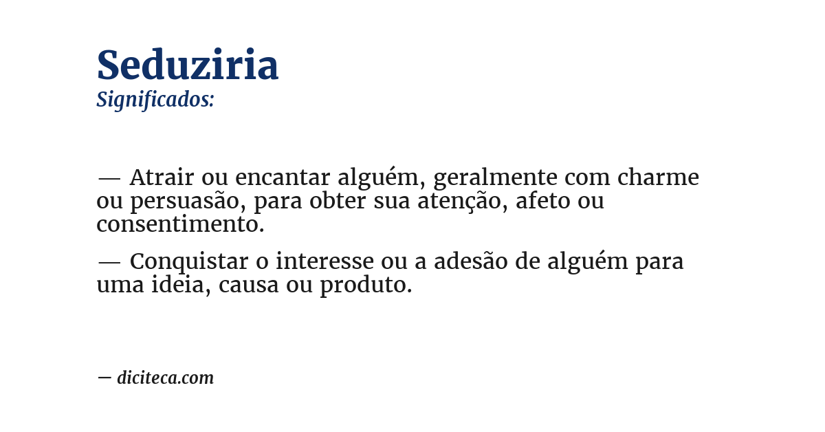 Significado de seduziria