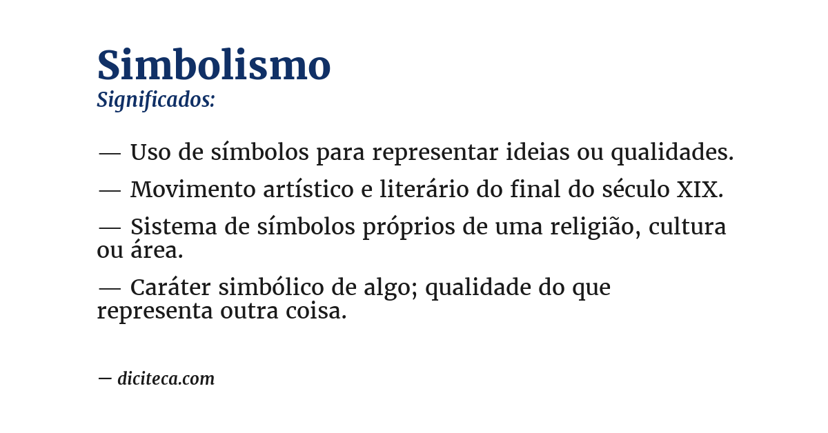 Significado de simbolismo