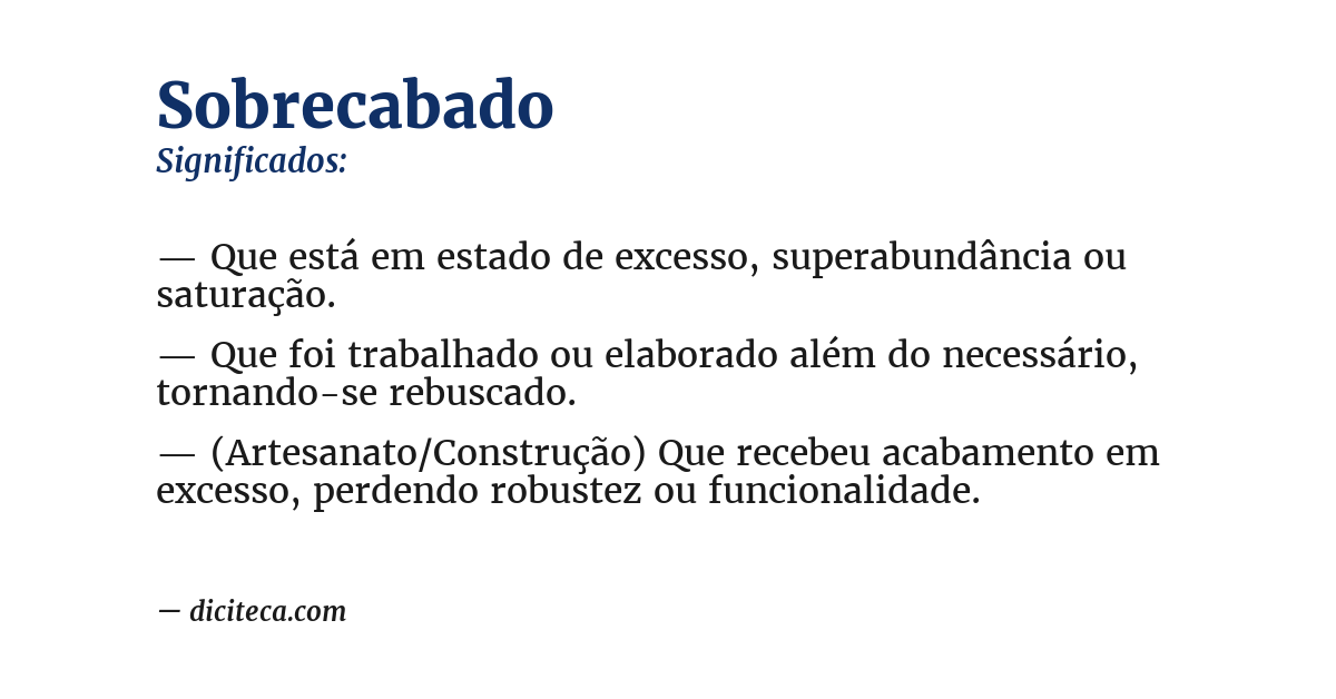 Significado de sobrecabado