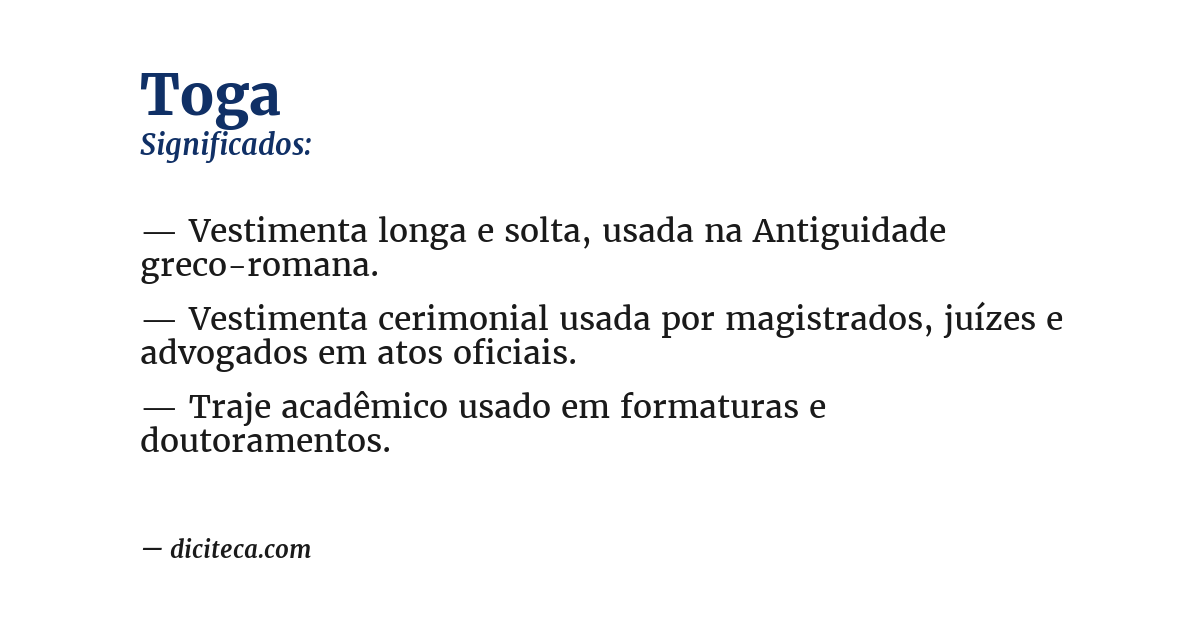 Significado de toga