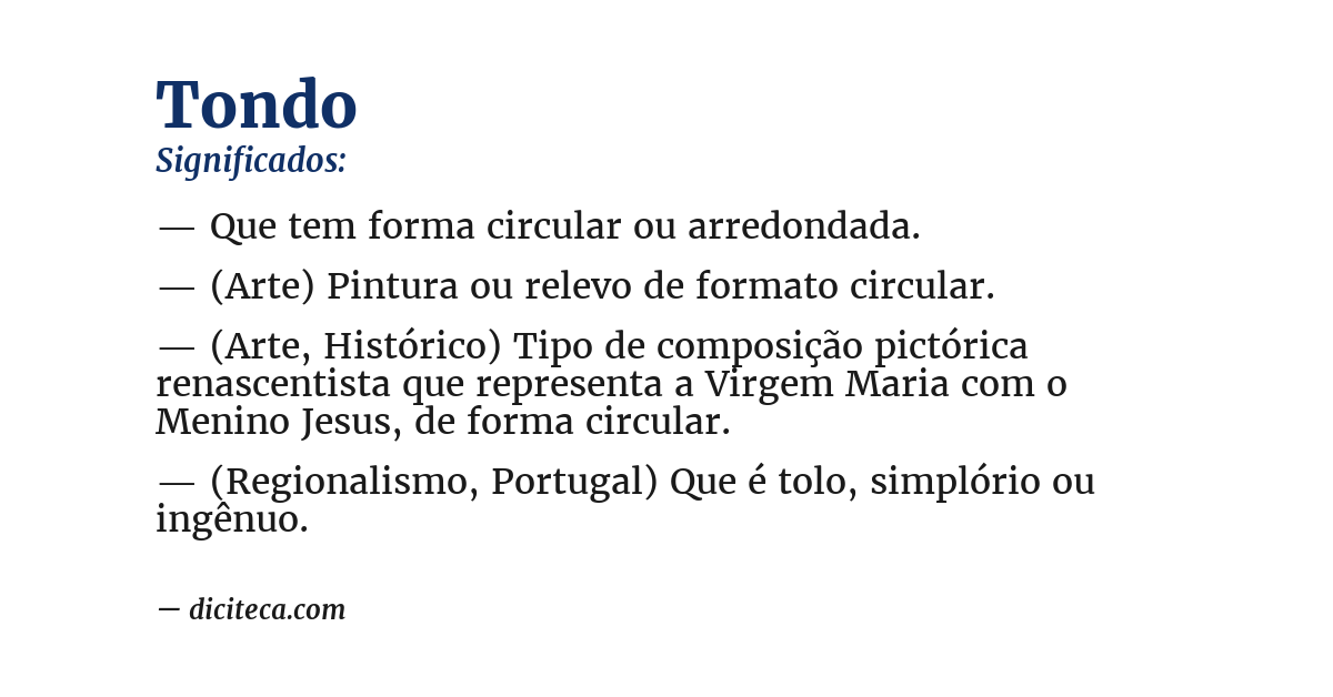 Significado de tondo