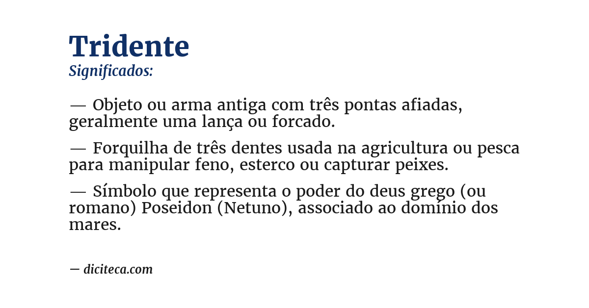 Significado de tridente