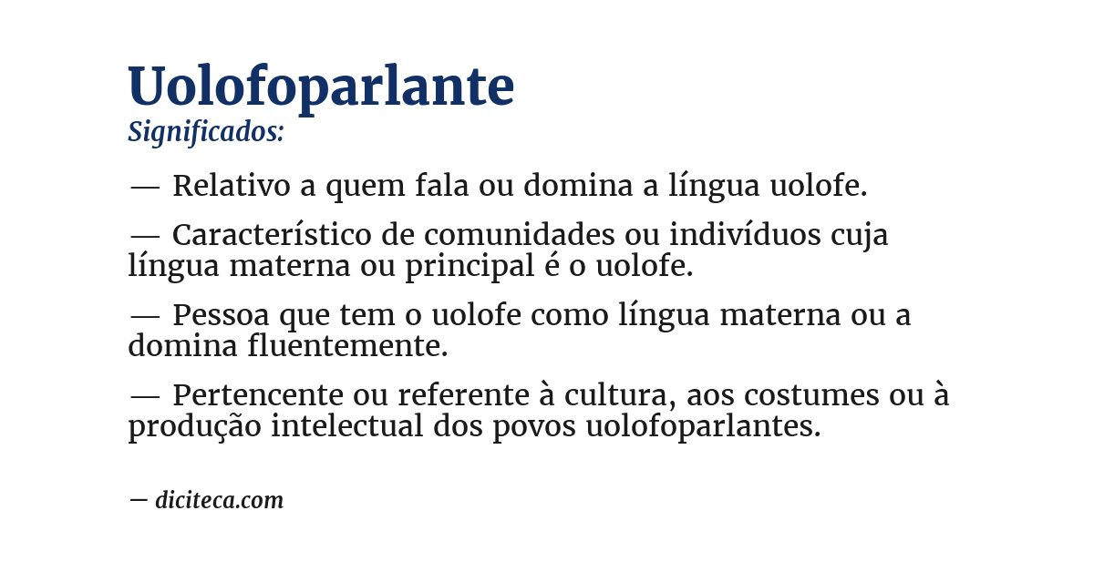 Significado de uolofoparlante