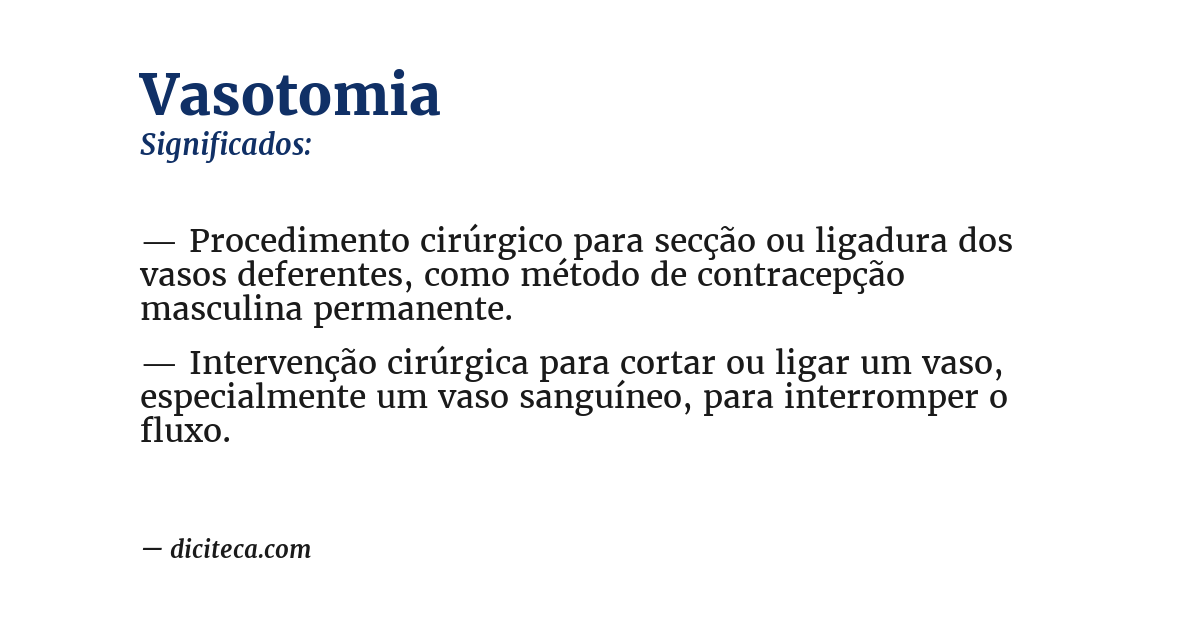 Significado de vasotomia