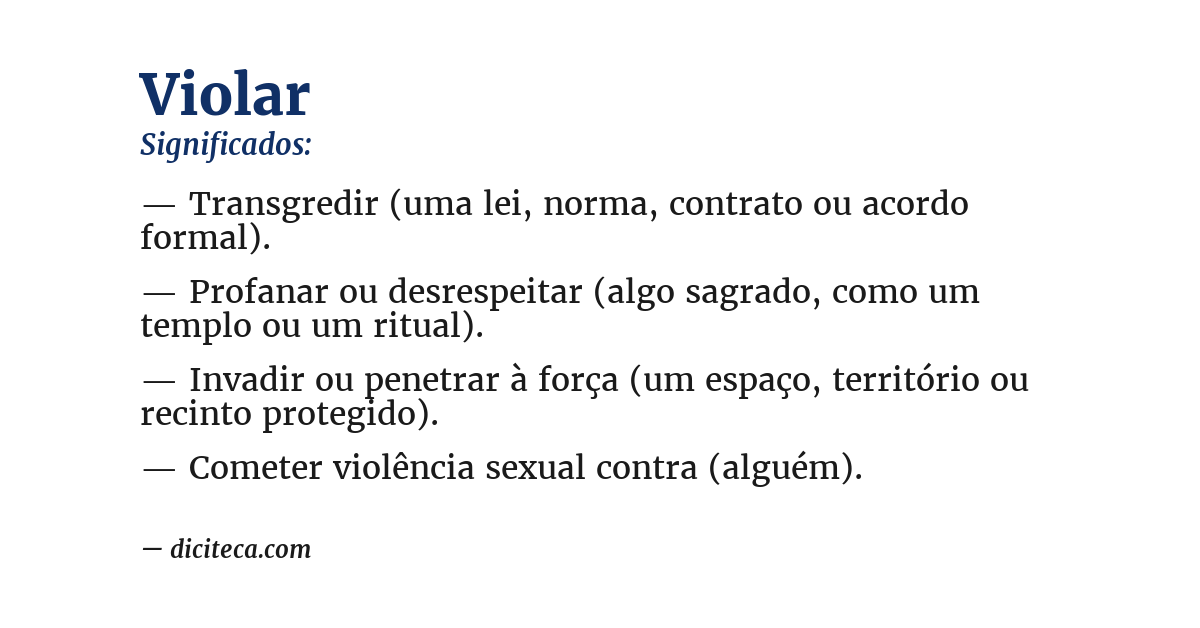 Significado de violar