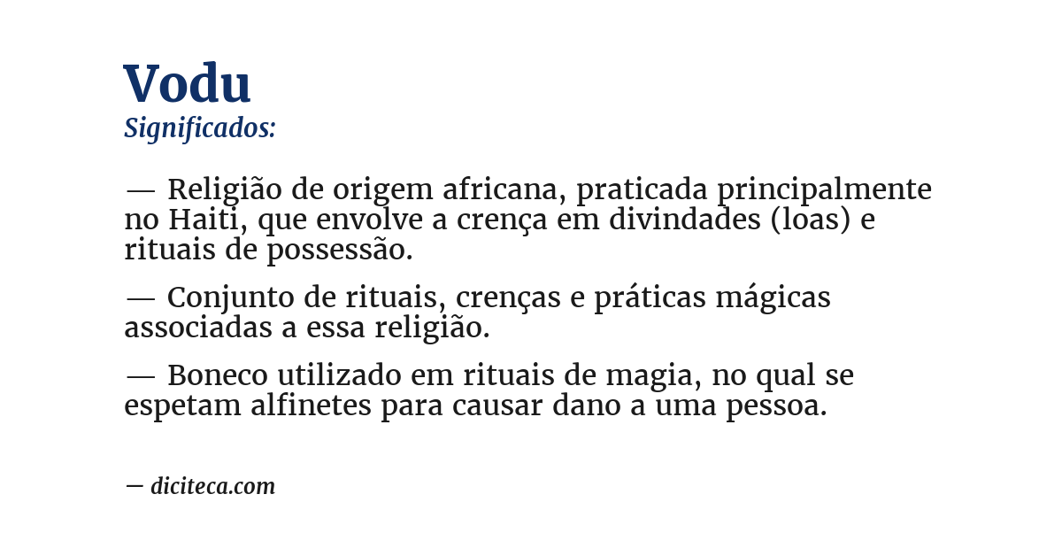 Significado de vodu