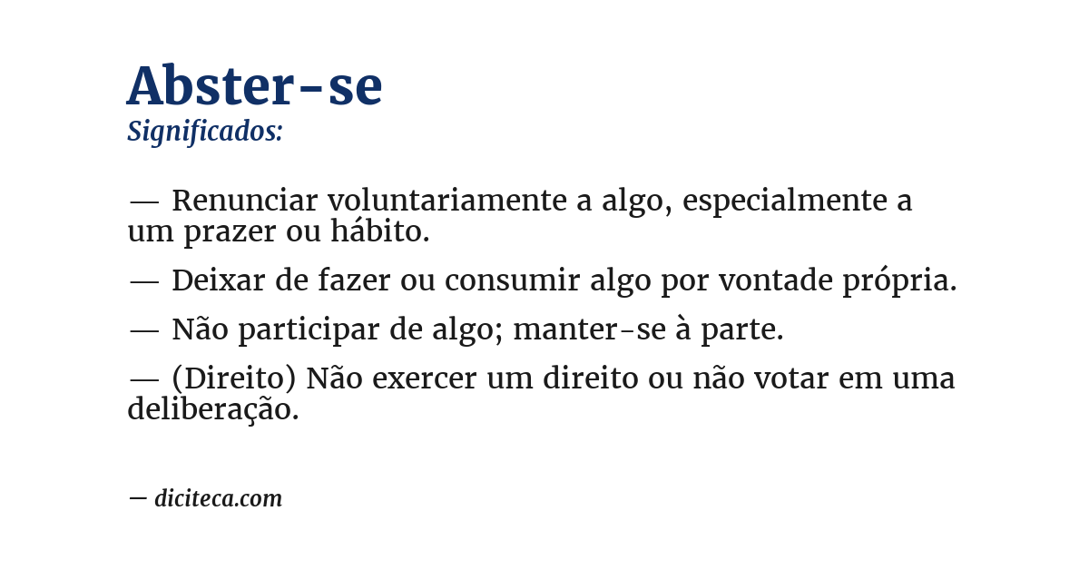 Significado de abster-se