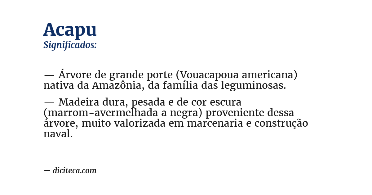 Significado de acapu
