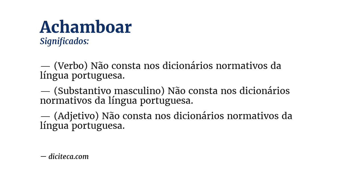 Significado de achamboar