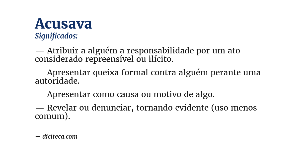 Significado de acusava