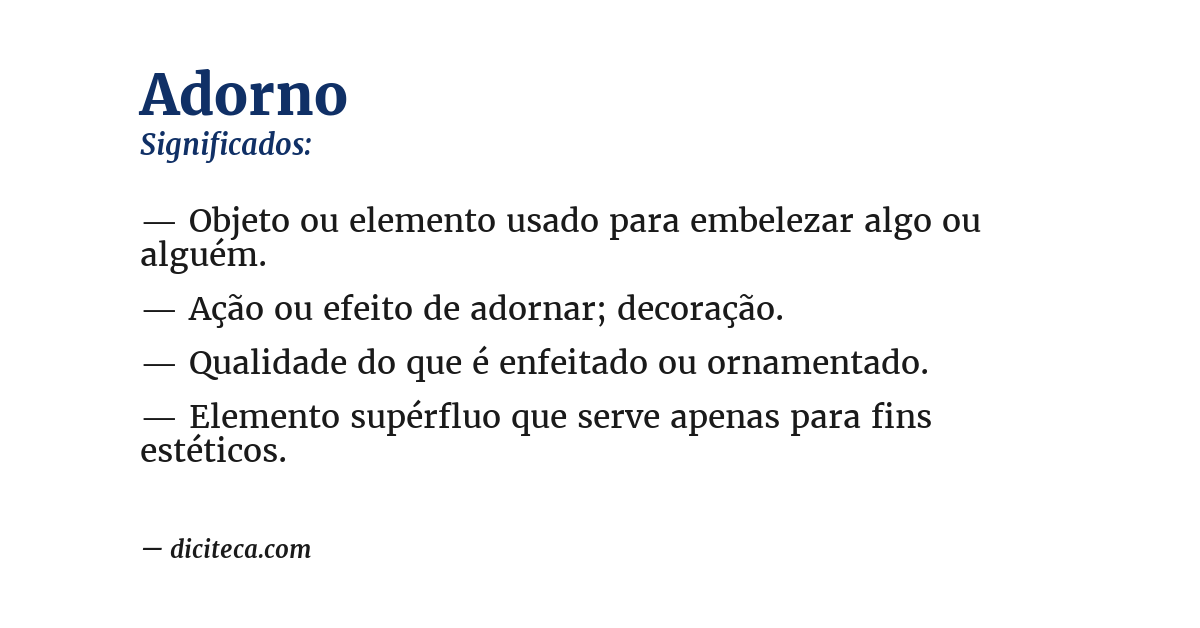 Significado de adorno