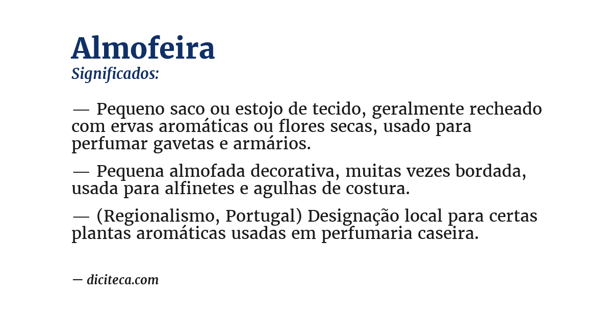 Significado de almofeira