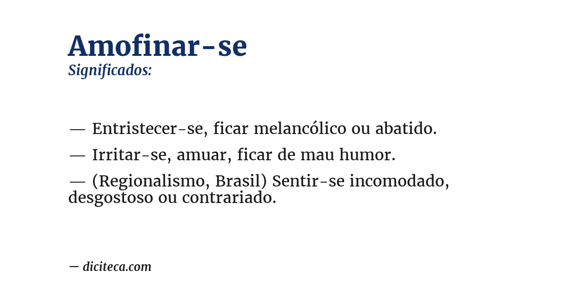 Significado de amofinar-se