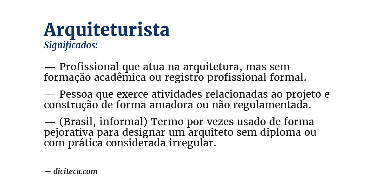 Significado de arquiteturista