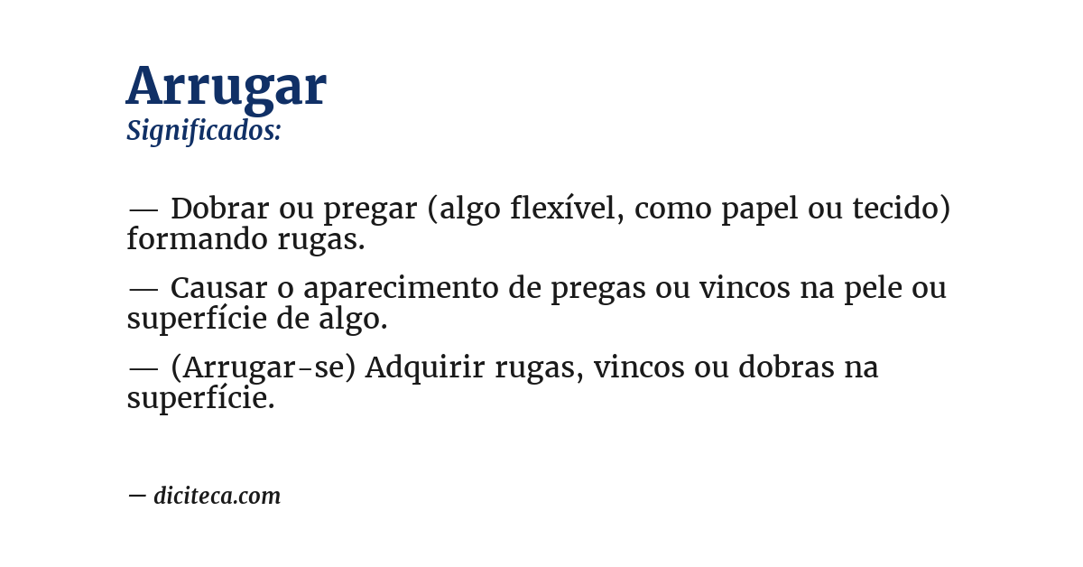 Significado de arrugar