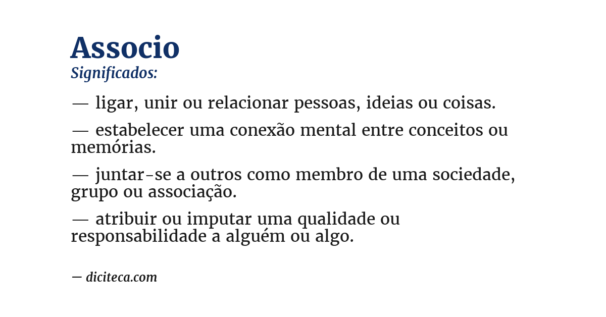 Significado de associo