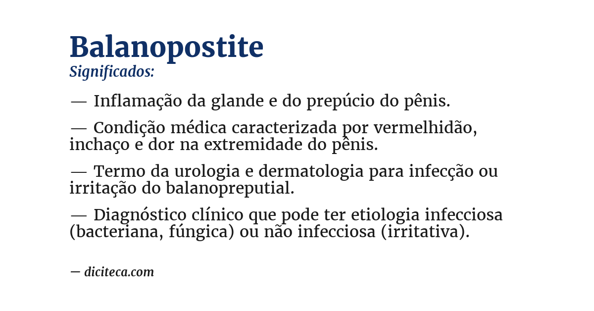 Significado de balanopostite