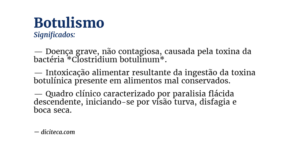 Significado de botulismo