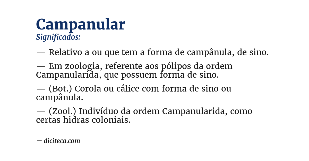 Significado de campanular