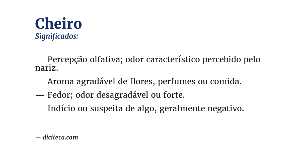 Significado de cheiro