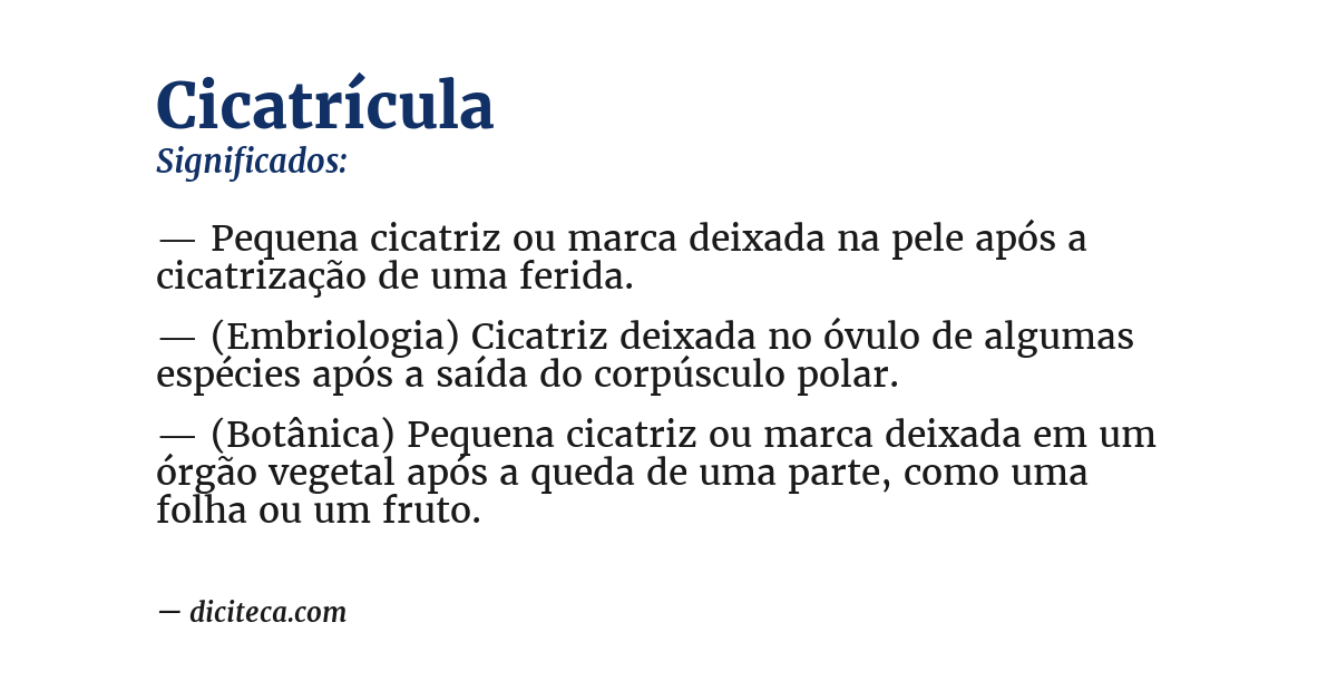 Significado de cicatrícula