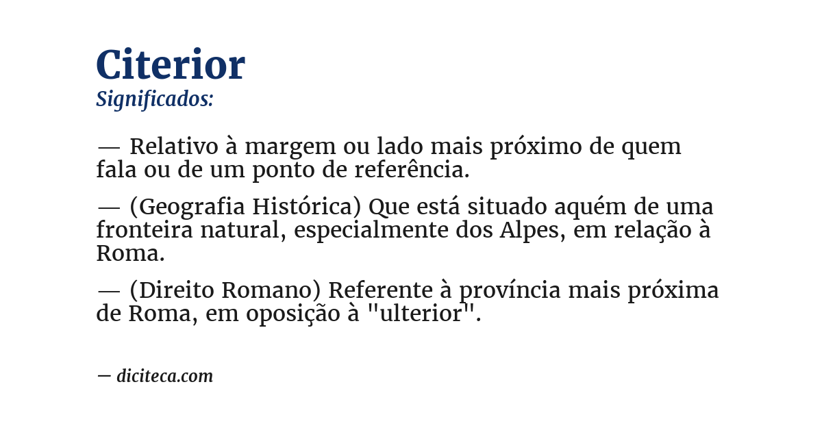 Significado de citerior