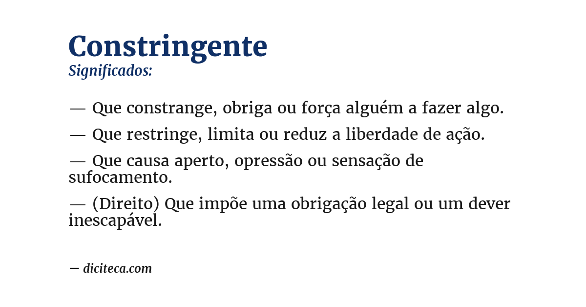 Significado de constringente