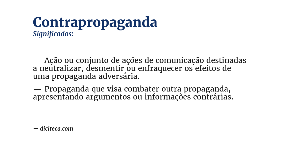Significado de contrapropaganda