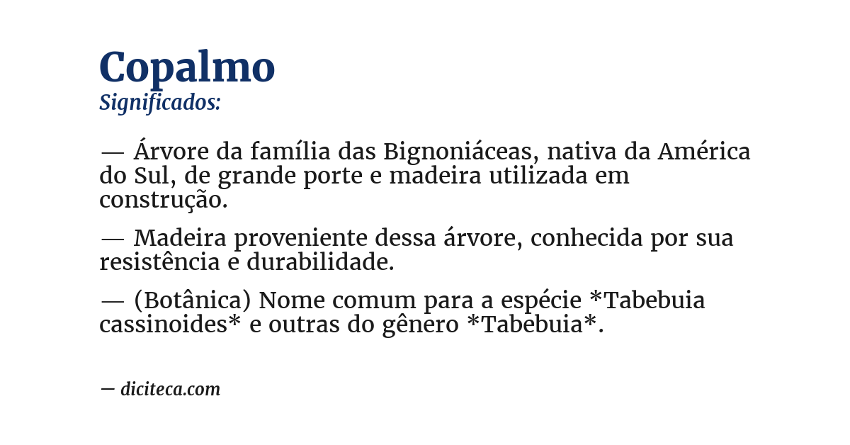 Significado de copalmo