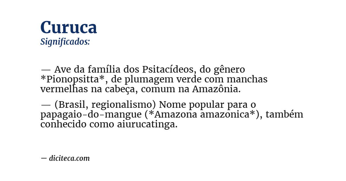 Significado de curuca
