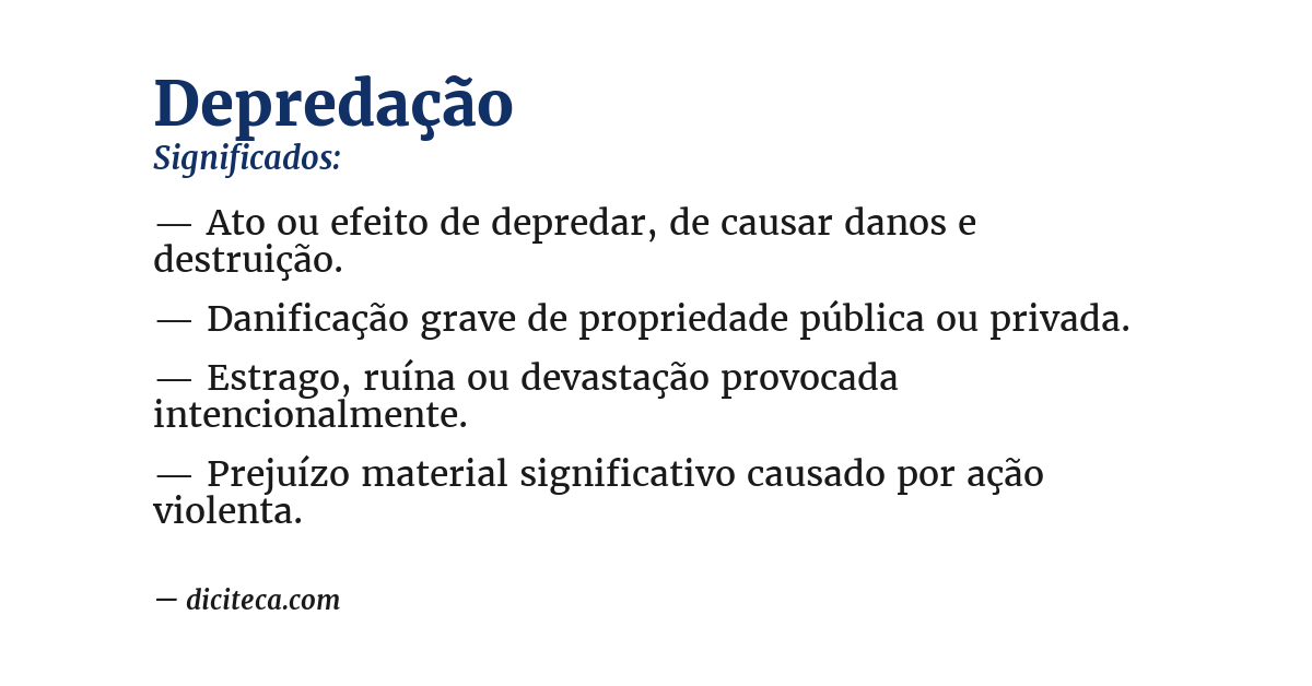 Significado de depredação