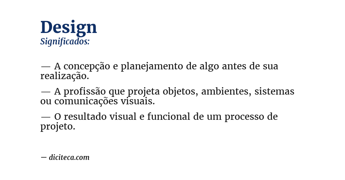 Significado de design