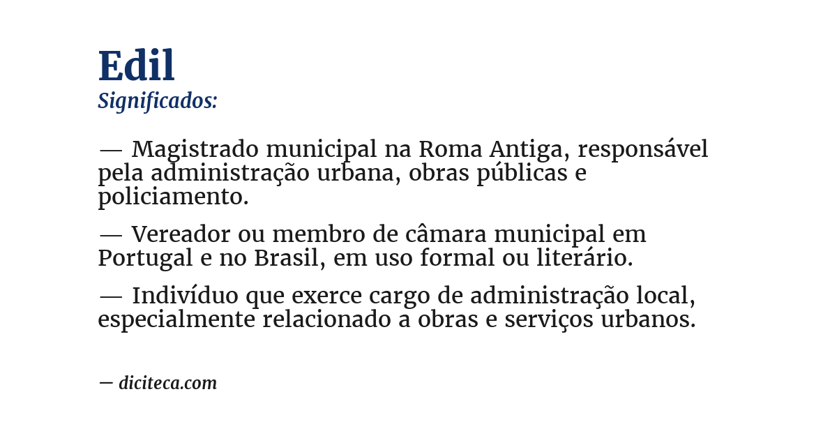 Significado de edil