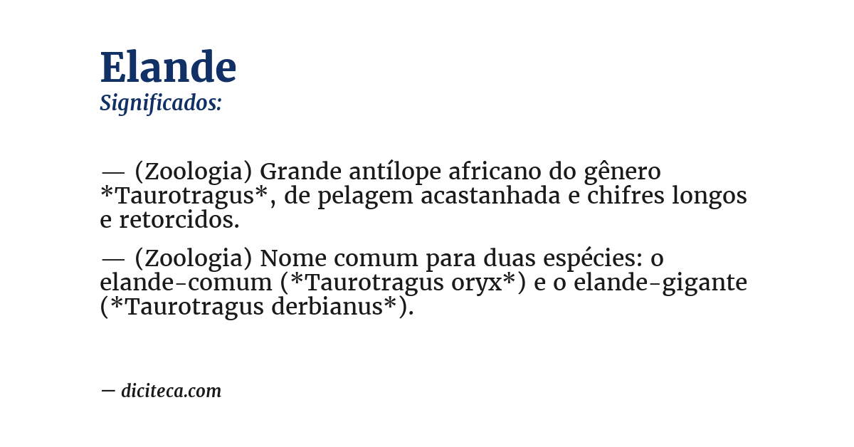 Significado de elande