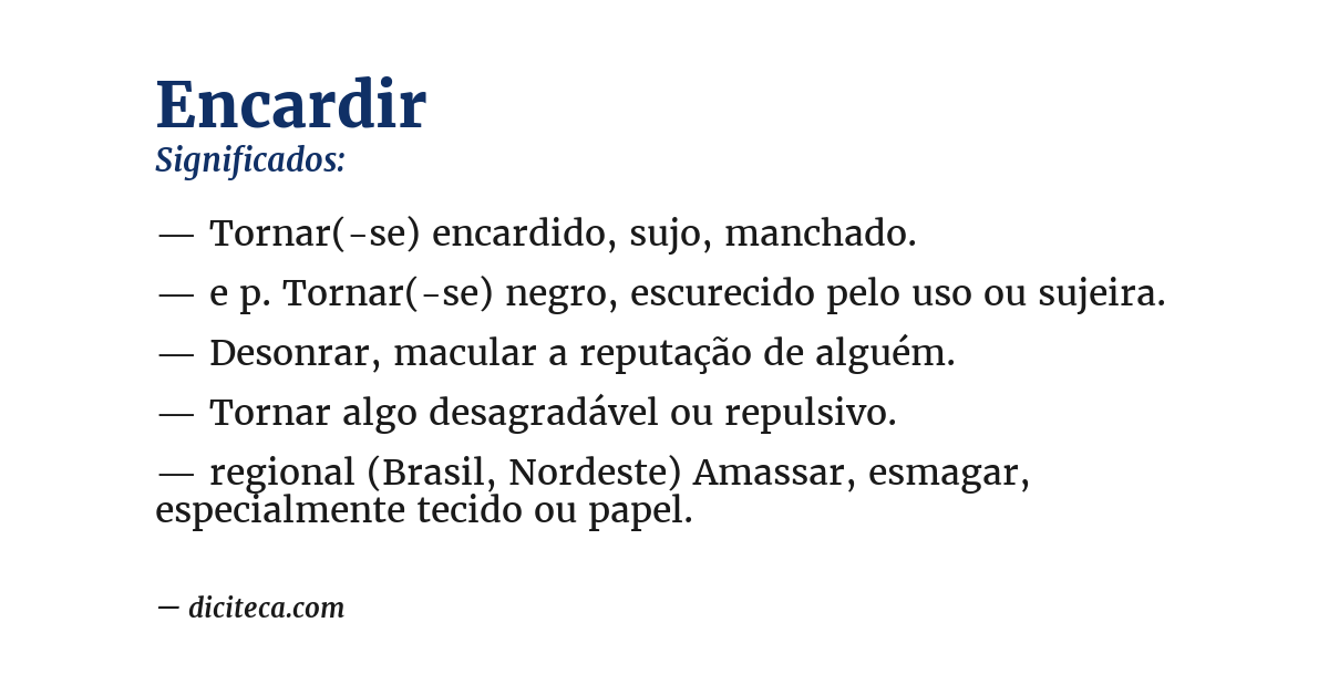 Significado de encardir