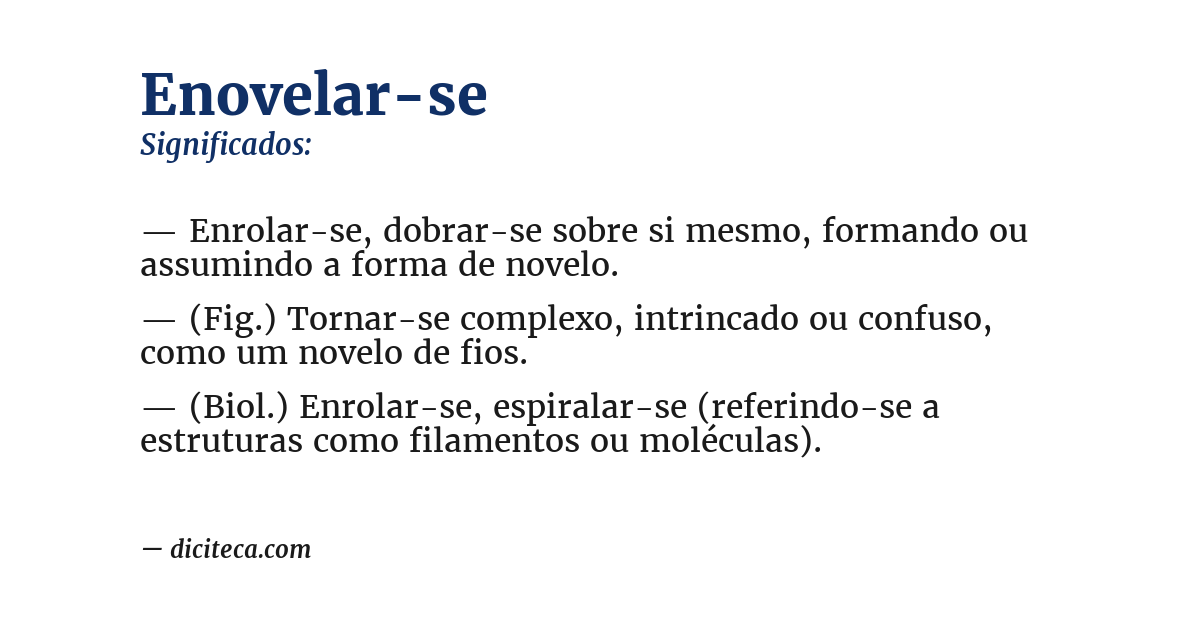 Significado de enovelar-se