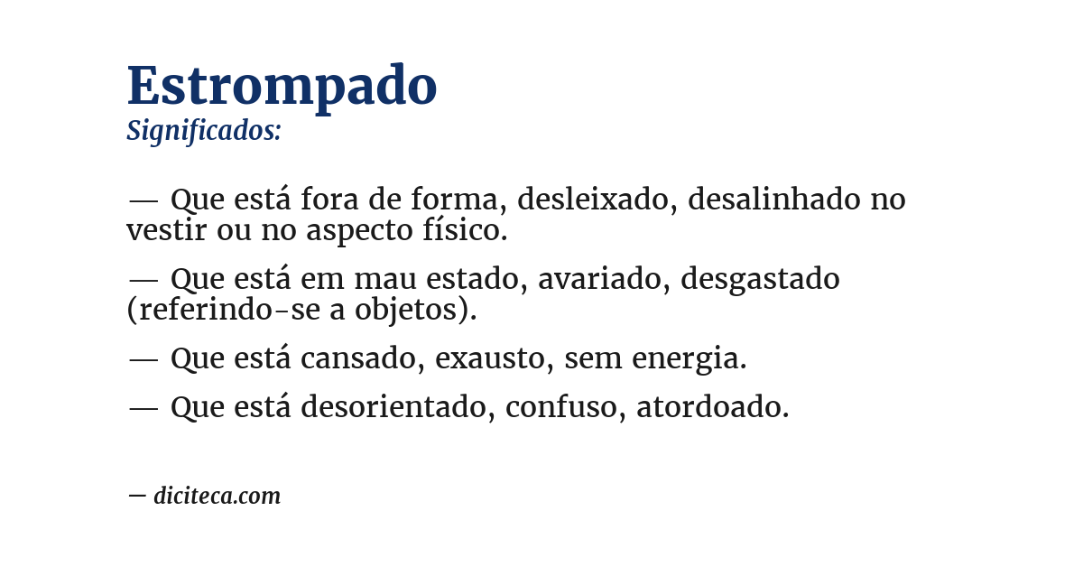 Significado de estrompado