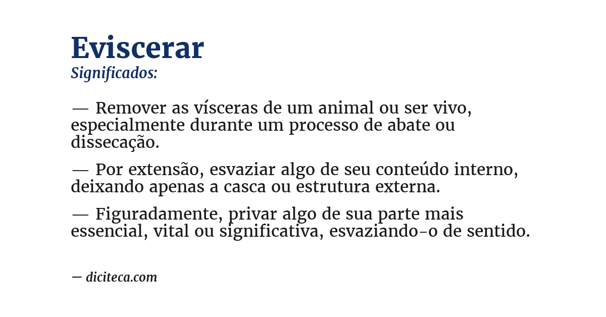 Significado de eviscerar