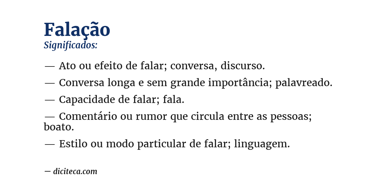 Significado de falação